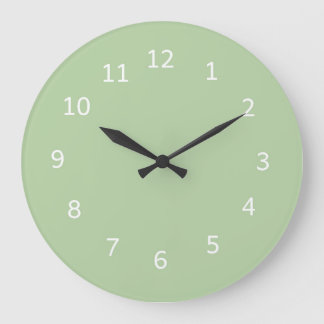 Pistachegroene kleur Licht Pastel Minimalistisch Grote Klok