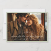 Pistachegroene landschap Save-the-datekaart Save The Date (Voorkant)