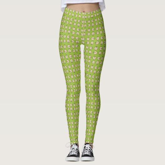 Pistachenoot naadloos patroon leggings (Voorkant)