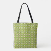 Pistachenoot naadloos patroon tote bag (Achterkant)