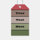 Pistachenoot Shell Groen Rood Bruin Strepen Cadeaulabel (Voorkant)