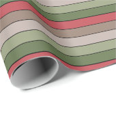 Pistachenoot Shell Groen Rood Bruin Strepen Cadeaupapier (Rol Hoek)