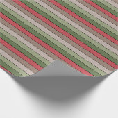 Pistachenoot Shell Groen Rood Bruin Strepen Cadeaupapier (Hoek)