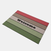 Pistachenoot Shell Groen Rood Bruin Strepen Deurmat (Schuin)