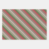 Pistachenoot Shell Groen Rood Bruin Strepen Inpakpapier Vel (Voorkant 2)