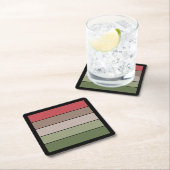 Pistachenoot Shell Groen Rood Bruin Strepen Kartonnen Onderzetters (Insitu)