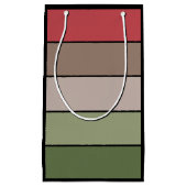 Pistachenoot Shell Groen Rood Bruin Strepen Klein Cadeauzakje (Voorkant)