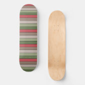 Pistachenoot Shell Groen Rood Bruin Strepen Persoonlijk Skateboard (Voorkant)