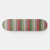 Pistachenoot Shell Groen Rood Bruin Strepen Persoonlijk Skateboard (Horizontaal)