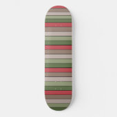 Pistachenoot Shell Groen Rood Bruin Strepen Persoonlijk Skateboard (Voorkant)