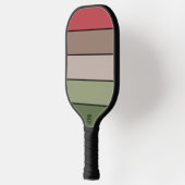 Pistachenoot Shell Groen Rood Bruin Strepen Pickleball Paddle (Links)