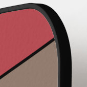 Pistachenoot Shell Groen Rood Bruin Strepen Pickleball Paddle (Links Detail)