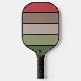 Pistachenoot Shell Groen Rood Bruin Strepen Pickleball Paddle