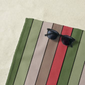 Pistachenoot Shell Groen Rood Bruin Strepen Strandlaken (In situ)