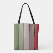 Pistachenoot Shell Groen Rood Bruin Strepen Tote Bag (Achterkant)