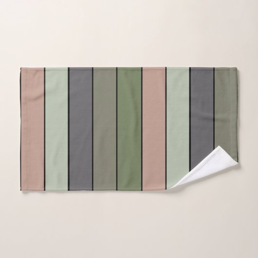 Pistachenoot Shell Groene Perzik Paarse Strepen Bad Handdoek (Handdoek)