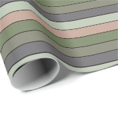 Pistachenoot Shell Groene Perzik Paarse Strepen Cadeaupapier (Rol Hoek)