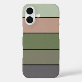 Pistachenoot Shell Groene Perzik Paarse Strepen iPhone 16 Hoesje