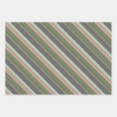 Pistachenoot Shell Groene Perzik Paarse Strepen Inpakpapier Vel (Voorkant)