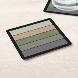 Pistachenoot Shell Groene Perzik Paarse Strepen Kartonnen Onderzetters