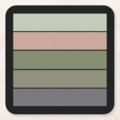 Pistachenoot Shell Groene Perzik Paarse Strepen Kartonnen Onderzetters (Voorkant)