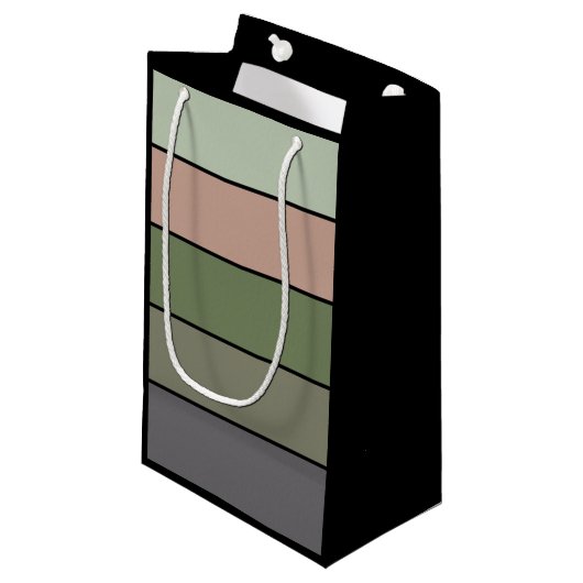 Pistachenoot Shell Groene Perzik Paarse Strepen Klein Cadeauzakje (Voorkant Gekanteld)