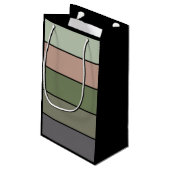 Pistachenoot Shell Groene Perzik Paarse Strepen Klein Cadeauzakje (Achterkant Gekanteld)