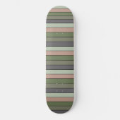Pistachenoot Shell Groene Perzik Paarse Strepen Persoonlijk Skateboard (Voorkant)