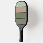 Pistachenoot Shell Groene Perzik Paarse Strepen Pickleball Paddle (Links)