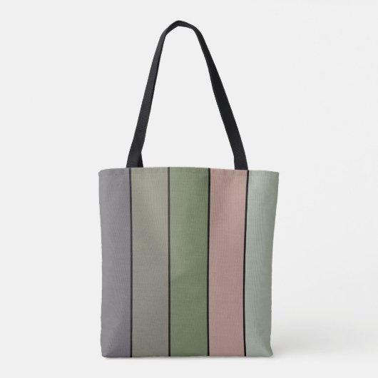 Pistachenoot Shell Groene Perzik Paarse Strepen Tote Bag (Achterkant)