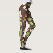 Pistachenoten: Zwart handgetekend naadloos. Leggings (Rechts)