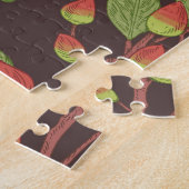 Pistachenoten: Zwart handgetekend naadloos. Legpuzzel (Zijkant)