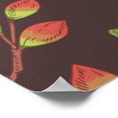 Pistachenoten: Zwart handgetekend naadloos. Poster (Hoek)