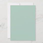 Pistachio Bold Botanical Wedding Kaart (Achterkant)