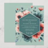 Pistachio Bold Botanical Wedding Kaart (Voorkant / Achterkant)