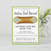 Pistachio Cannoli - Italiaans bakkerijvoedselfesti Kaart (Staand voorkant)