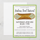 Pistachio Cannoli - Italiaans bakkerijvoedselfesti Kaart (Voorkant / Achterkant)