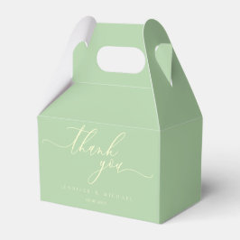 Pistachio & Cream Modern Brand Wedding Thank You Bedankdoosjes