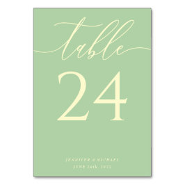 Pistachio & Cream Simple Elegant Seating Kaart