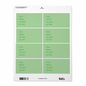 Pistachio Etiket (Full Sheet)