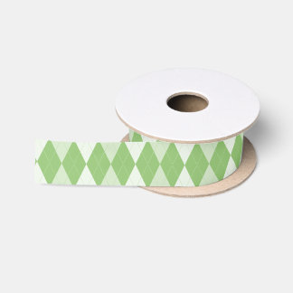 Pistachio Green Argyle Bleek Green Small Diamond Satijnen Lint