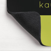 Pistachio Green Color Block Pattern met naam Muismat (Hoek)