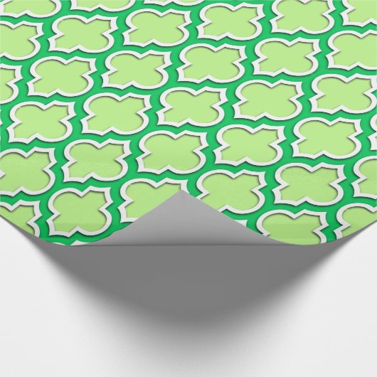 Pistachio Green Emerald Green Whitrl Moroccan #4DS Cadeaupapier (Hoek)
