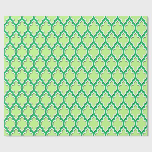 Pistachio Green Emerald Green Whitrl Moroccan #4DS Cadeaupapier (Vlak)