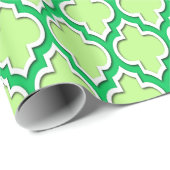 Pistachio Green Emerald Green Whitrl Moroccan #4DS Cadeaupapier (Rol Hoek)