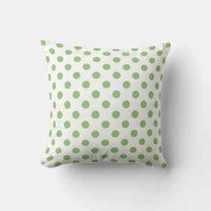 Pistachio Green Polka Dots Circles Kussen