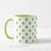Pistachio Green Polka Dots Circles Mok (Links)