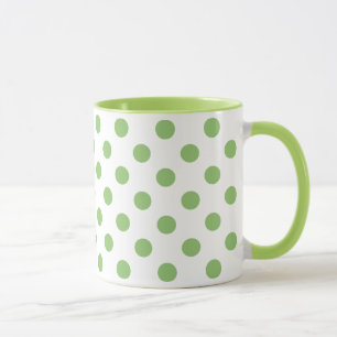 Pistachio Green Polka Dots Circles Mok