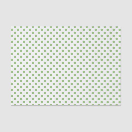 Pistachio Green Polka Dots Circles Tissuepapier (Voorkant)