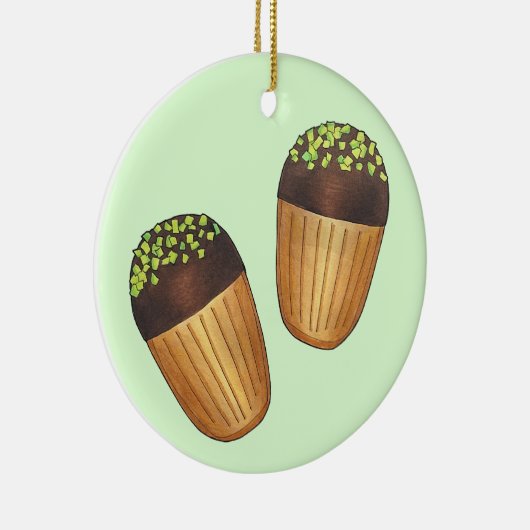 Pistachio Madeleines, Franse banketbakken Keramisch Ornament (Rechts)